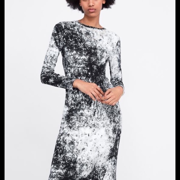 Zara tie dye print midi dress - Picture 2 of 2